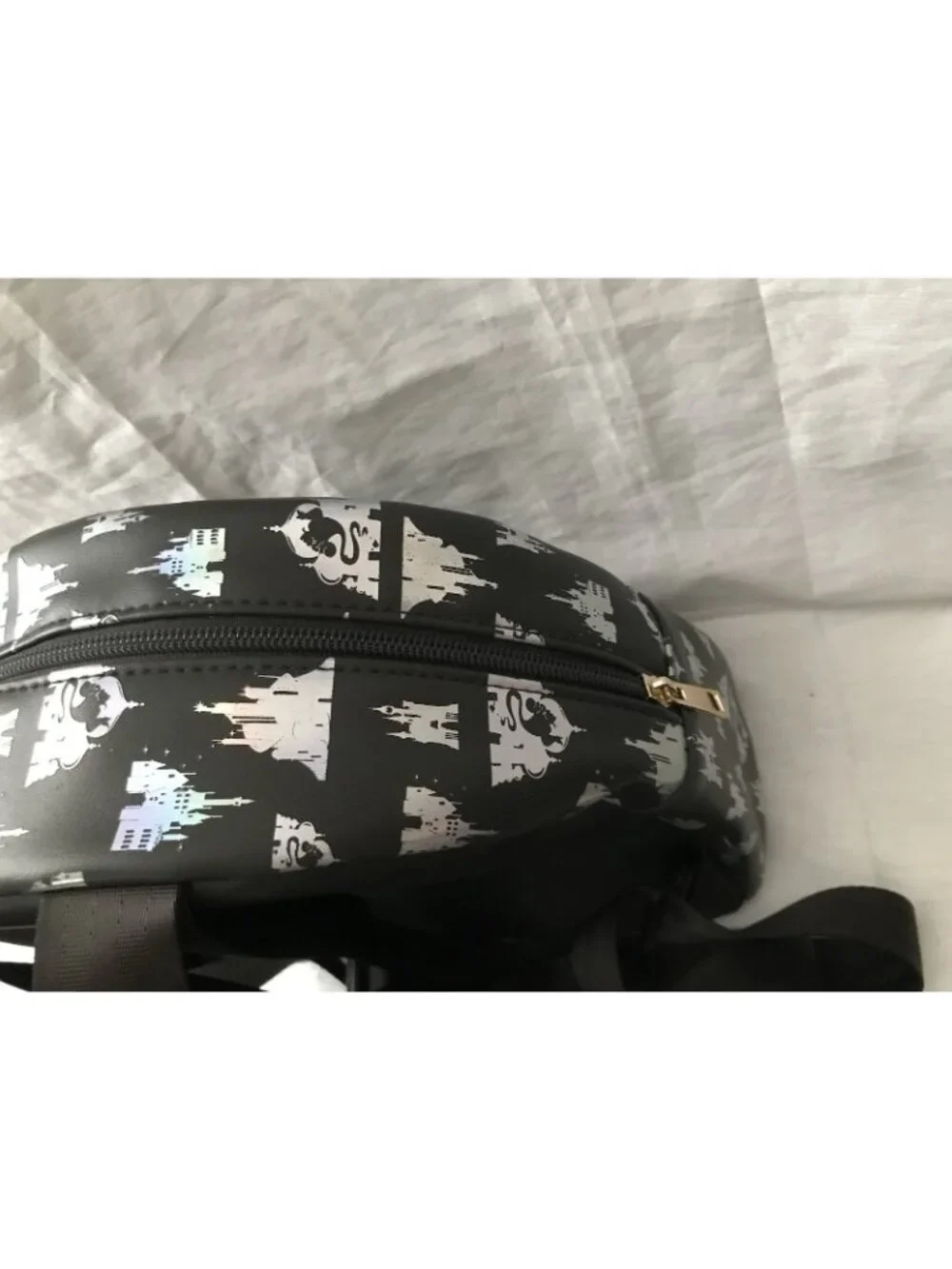 Disney 100 Years of Wonder Mini Backpack Bioworld Black Iridescent Castle Bag